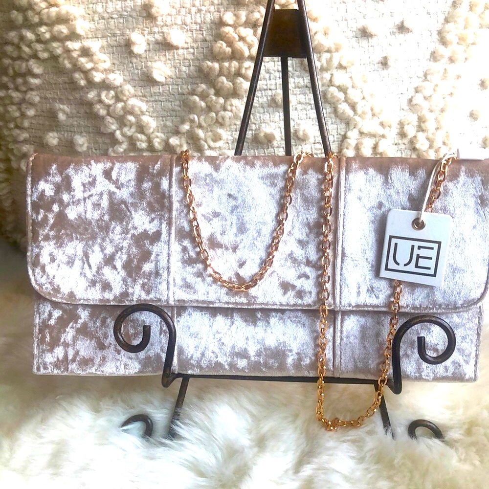 Urban Expressions Gold Fabric Crossbody/Clutch -NWT